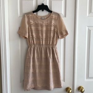 Madewell Silk dress- Broadway and Broome In blush